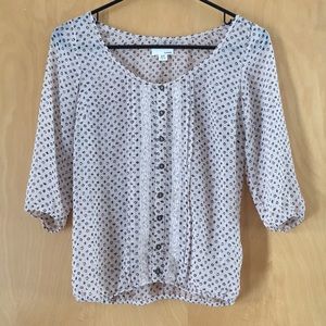 ! “Garage” - Sheer Blush Silk Blouse (Size XS)